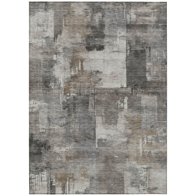 Addison Chantille ACN2069 Abstract Machine Made Transitional Pewter Rug