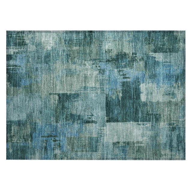 Addison Chantille ACN2069 Abstract Machine Made Transitional Teal Rug