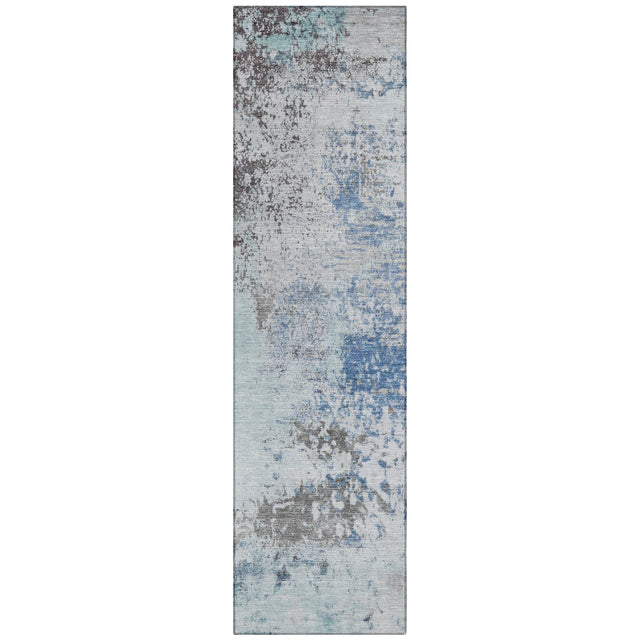 Addison Chantille ACN2070 Abstract Machine Made Transitional Turquoise Rug