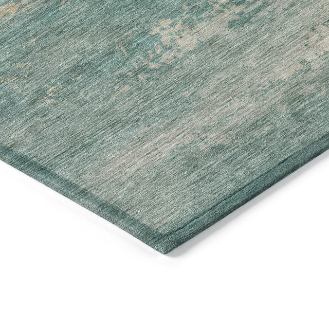 Addison Chantille ACN2071 Abstract Machine Made Transitional Aqua Rug