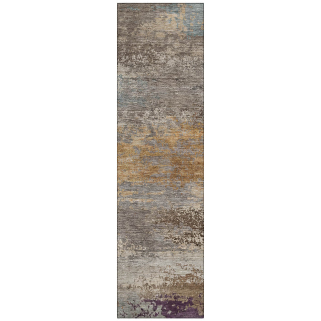 Addison Chantille ACN2071 Abstract Machine Made Transitional Brown Rug