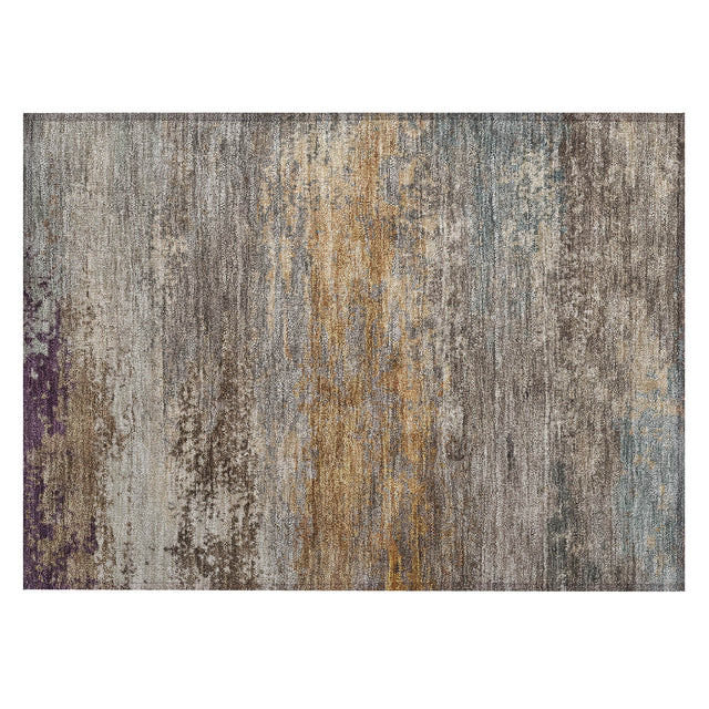 Addison Chantille ACN2071 Abstract Machine Made Transitional Brown Rug