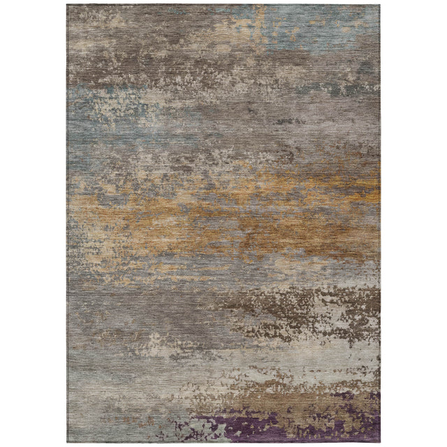 Addison Chantille ACN2071 Abstract Machine Made Transitional Brown Rug