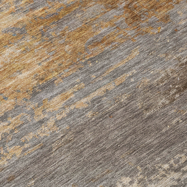 Addison Chantille ACN2071 Abstract Machine Made Transitional Brown Rug