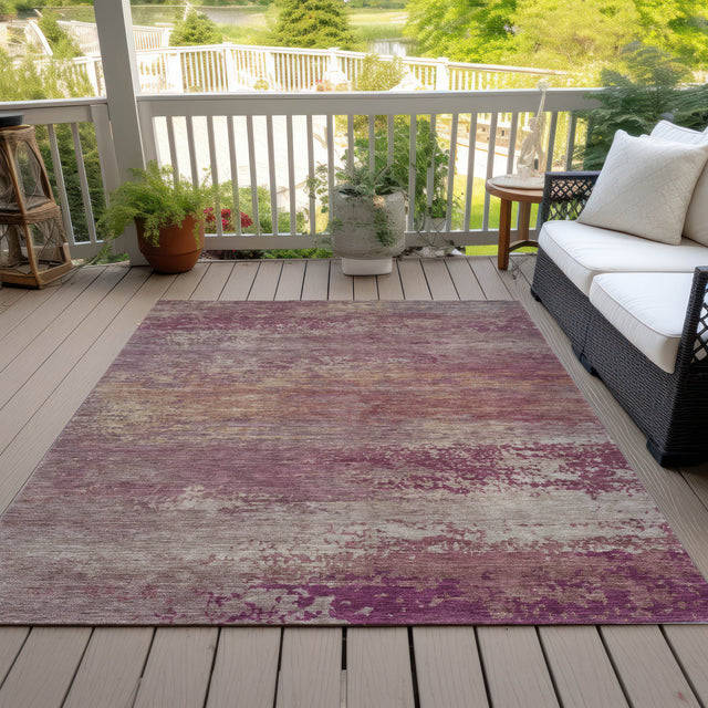 Addison Chantille ACN2071 Abstract Machine Made Transitional Merlot Rug