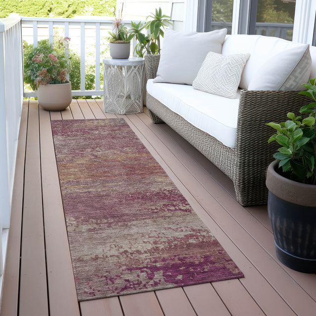 Addison Chantille ACN2071 Abstract Machine Made Transitional Merlot Rug