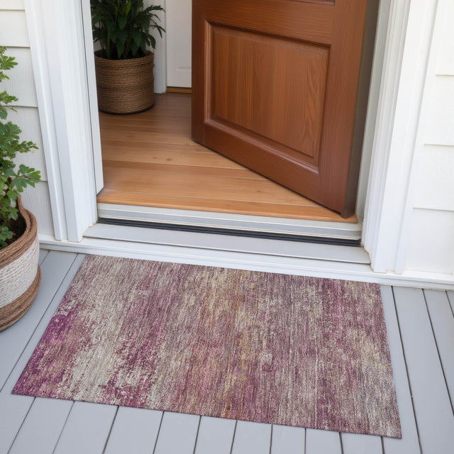 Addison Chantille ACN2071 Abstract Machine Made Transitional Merlot Rug