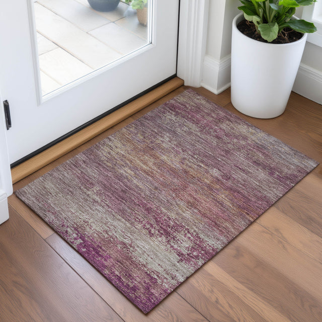 Addison Chantille ACN2071 Abstract Machine Made Transitional Merlot Rug