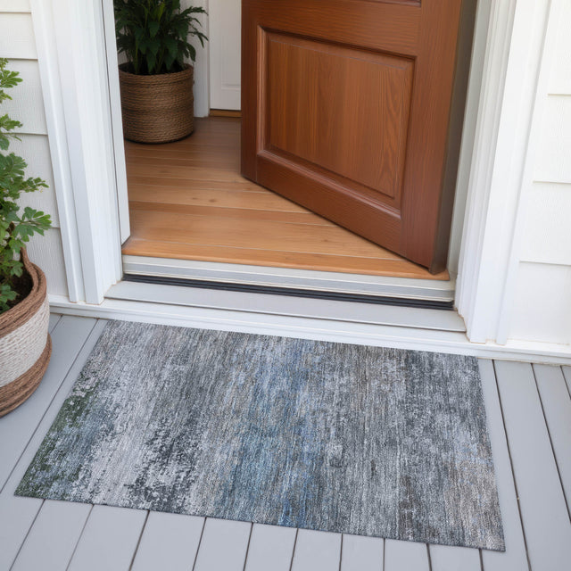 Addison Chantille ACN2071 Abstract Machine Made Transitional Pewter Rug