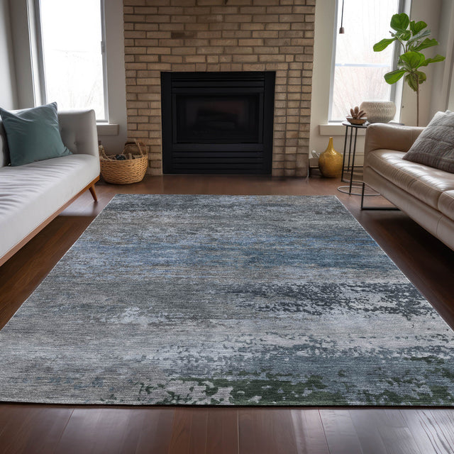 Addison Chantille ACN2071 Abstract Machine Made Transitional Pewter Rug