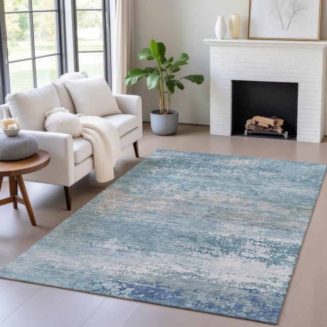 Addison Chantille ACN2071 Abstract Machine Made Transitional Sky Rug