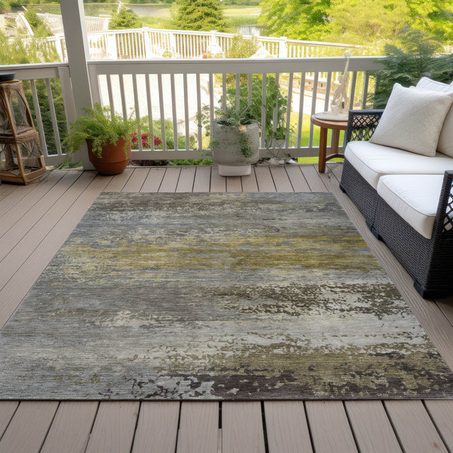 Addison Chantille ACN2071 Abstract Machine Made Transitional Taupe Rug