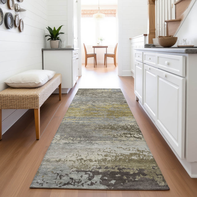 Addison Chantille ACN2071 Abstract Machine Made Transitional Taupe Rug