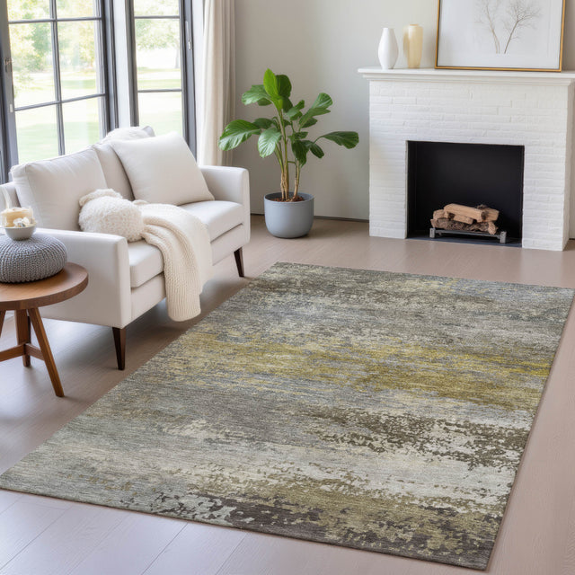 Addison Chantille ACN2071 Abstract Machine Made Transitional Taupe Rug
