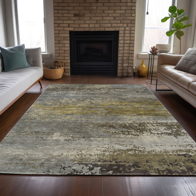 Addison Chantille ACN2071 Abstract Machine Made Transitional Taupe Rug