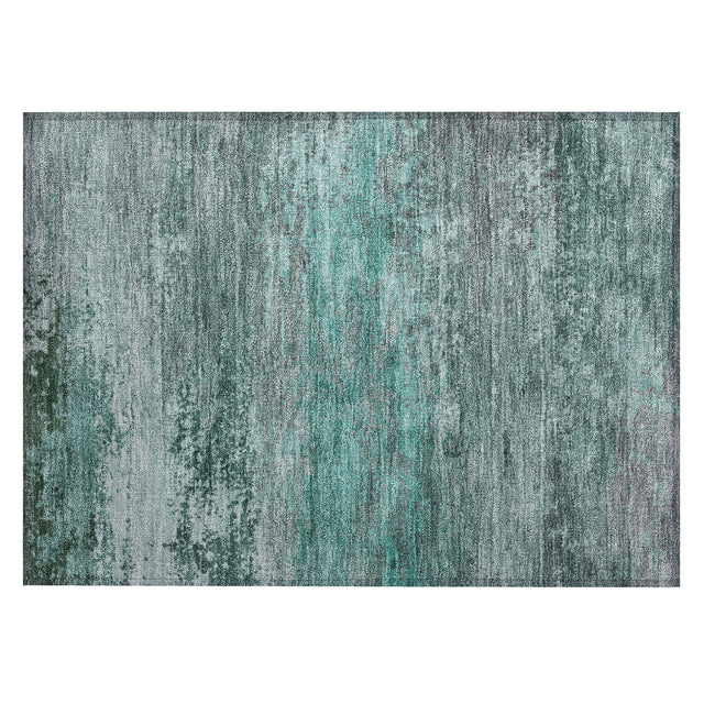 Addison Chantille ACN2071 Abstract Machine Made Transitional Teal Rug