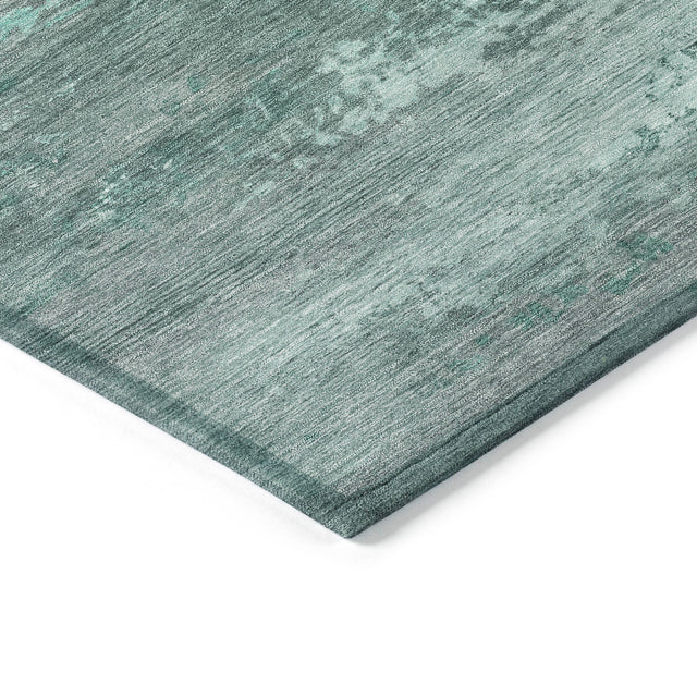 Addison Chantille ACN2071 Abstract Machine Made Transitional Teal Rug