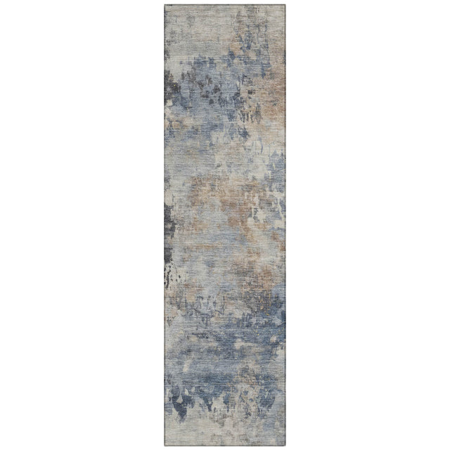 Addison Chantille ACN2073 Abstract Machine Made Transitional Denim Rug
