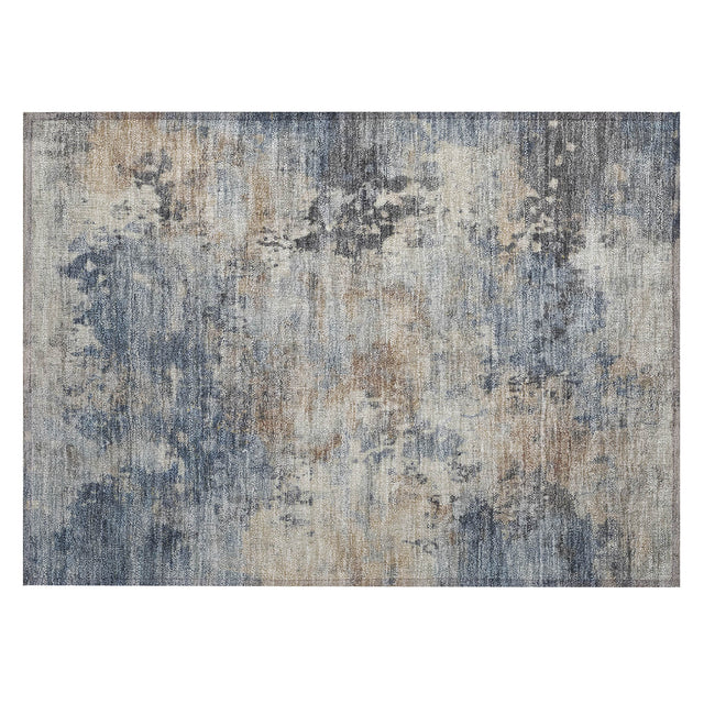 Addison Chantille ACN2073 Abstract Machine Made Transitional Denim Rug