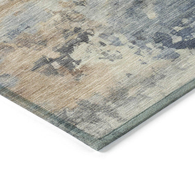 Addison Chantille ACN2073 Abstract Machine Made Transitional Denim Rug