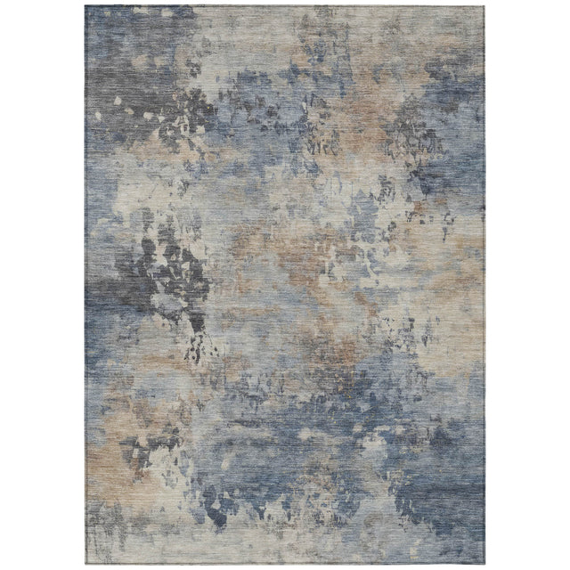 Addison Chantille ACN2073 Abstract Machine Made Transitional Denim Rug