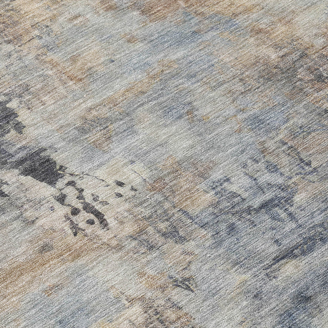 Addison Chantille ACN2073 Abstract Machine Made Transitional Denim Rug