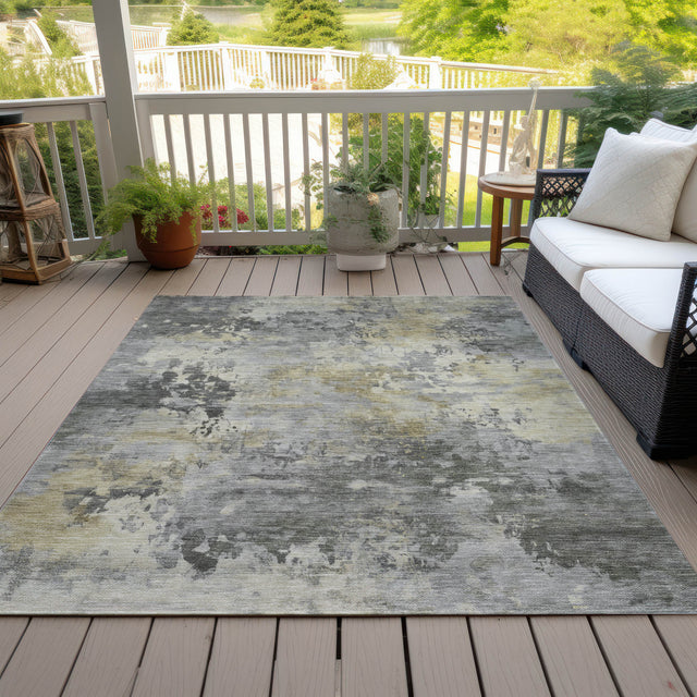 Addison Chantille ACN2073 Abstract Machine Made Transitional Pewter Rug
