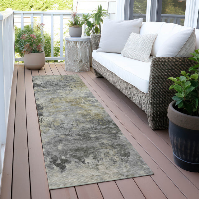 Addison Chantille ACN2073 Abstract Machine Made Transitional Pewter Rug