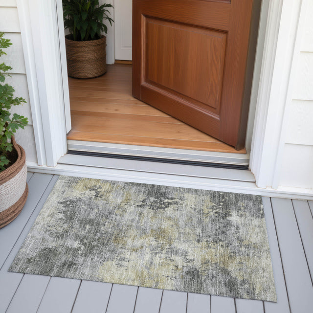 Addison Chantille ACN2073 Abstract Machine Made Transitional Pewter Rug