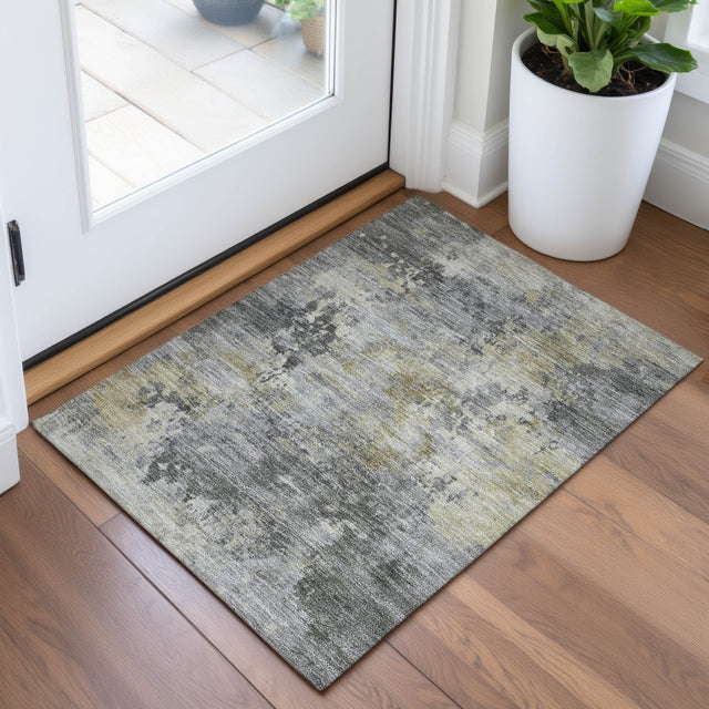 Addison Chantille ACN2073 Abstract Machine Made Transitional Pewter Rug