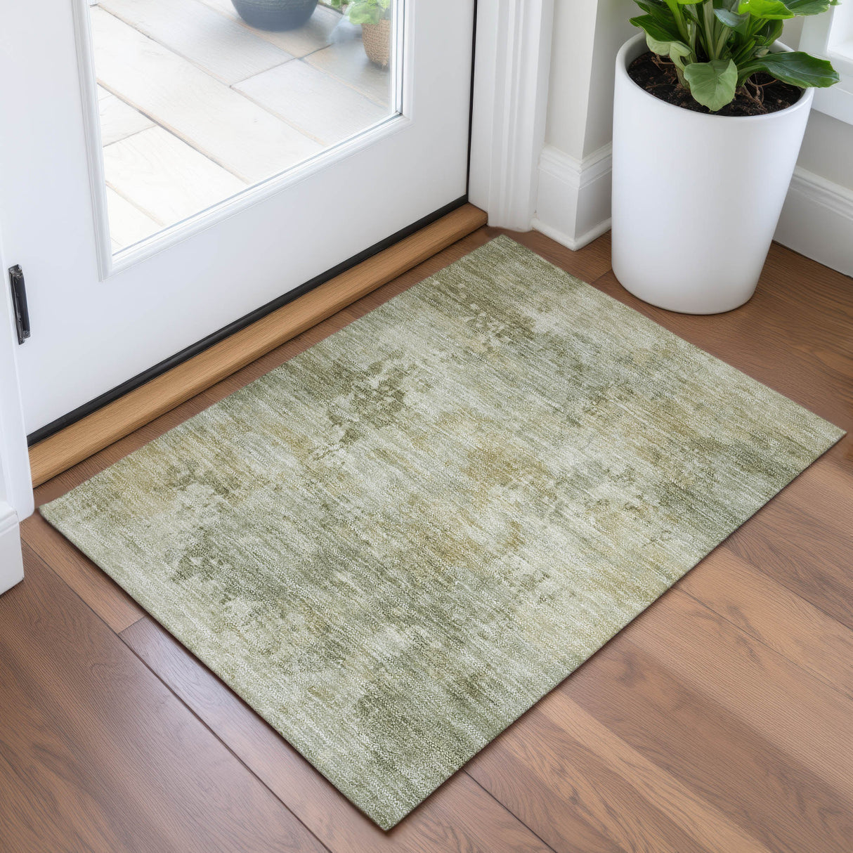 Addison Chantille ACN2073 Abstract Machine Made Transitional Sage Rug