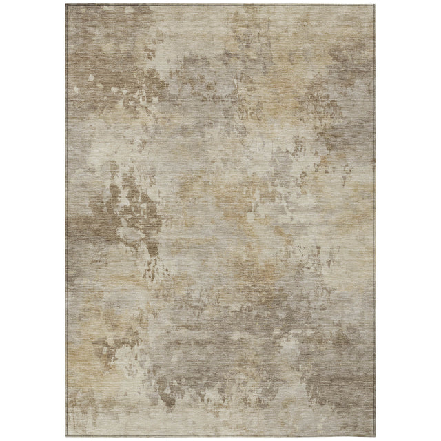 Addison Chantille ACN2073 Abstract Machine Made Transitional Tan Rug