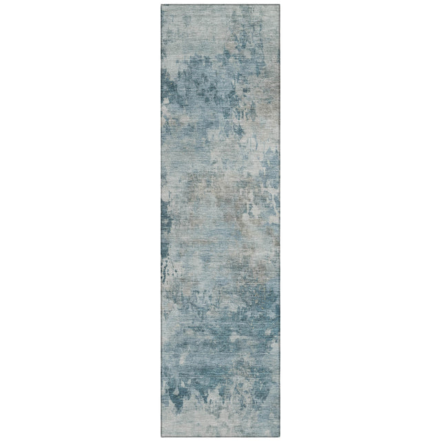 Addison Chantille ACN2073 Abstract Machine Made Transitional Teal Rug