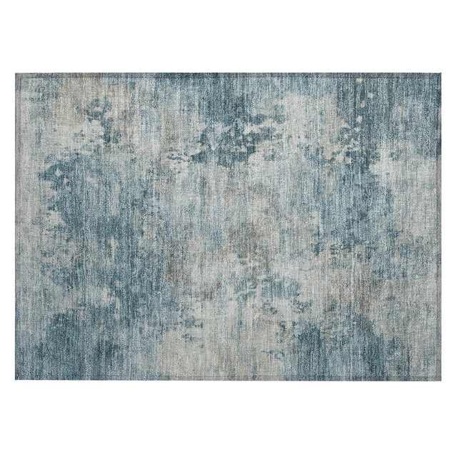 Addison Chantille ACN2073 Abstract Machine Made Transitional Teal Rug