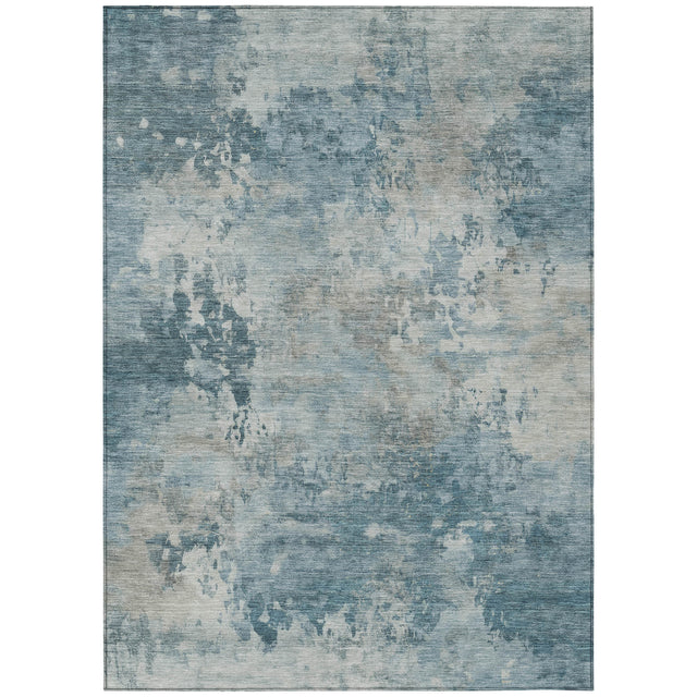 Addison Chantille ACN2073 Abstract Machine Made Transitional Teal Rug