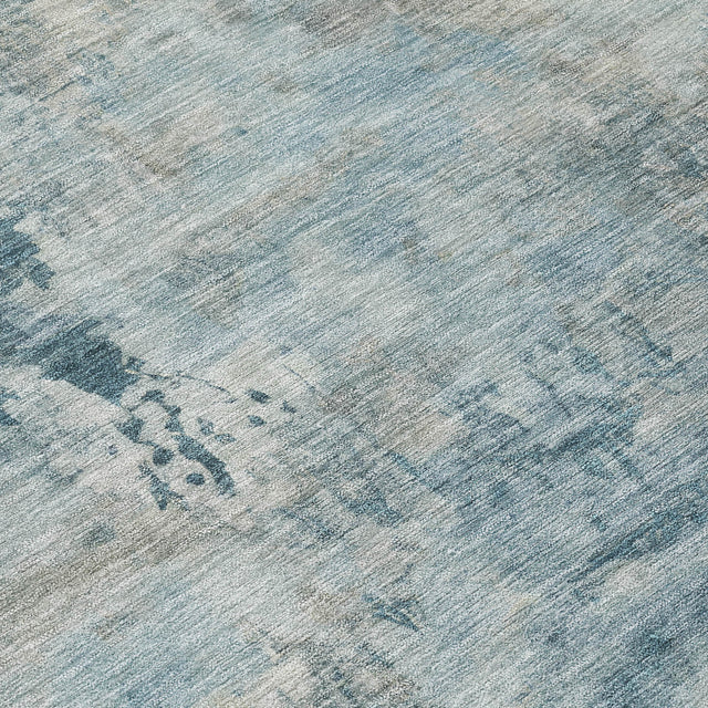 Addison Chantille ACN2073 Abstract Machine Made Transitional Teal Rug