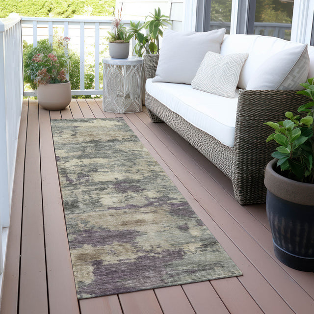 Addison Chantille ACN2074 Abstract Machine Made Transitional Sage Rug