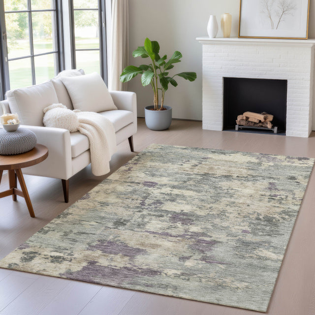 Addison Chantille ACN2074 Abstract Machine Made Transitional Sage Rug