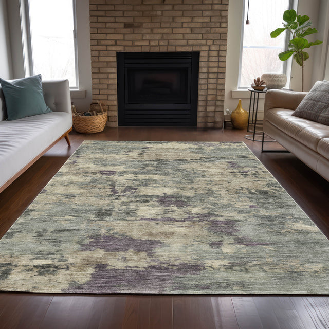 Addison Chantille ACN2074 Abstract Machine Made Transitional Sage Rug