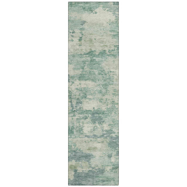 Addison Chantille ACN2074 Abstract Machine Made Transitional Teal Rug