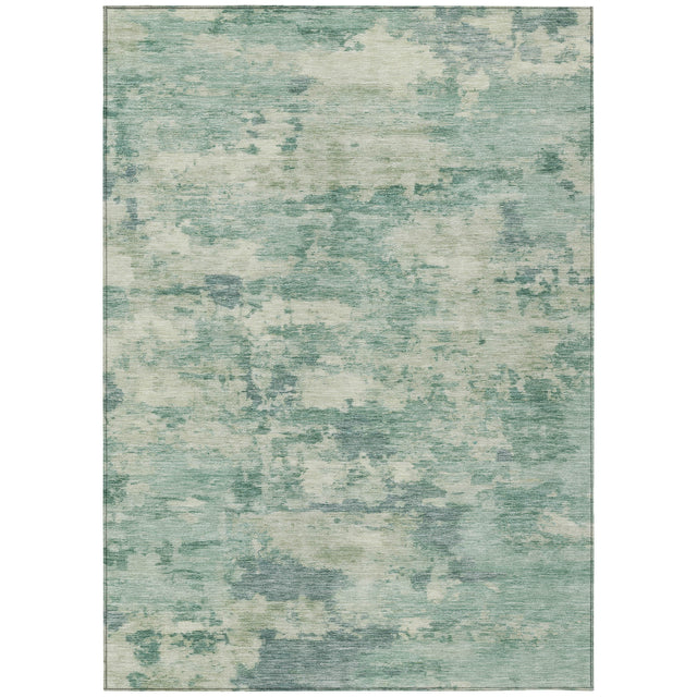 Addison Chantille ACN2074 Abstract Machine Made Transitional Teal Rug