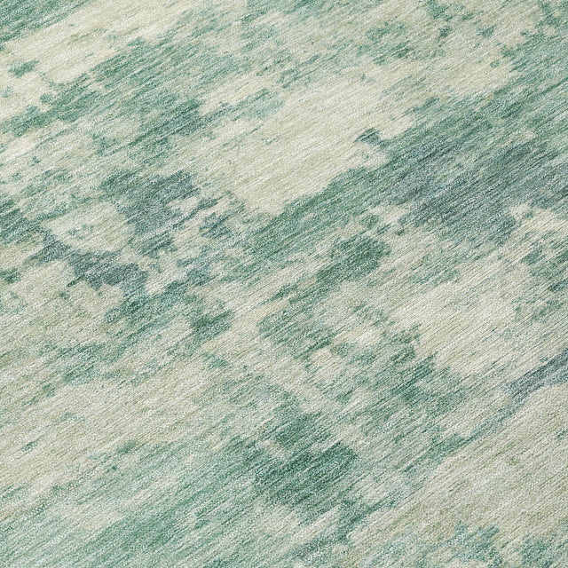 Addison Chantille ACN2074 Abstract Machine Made Transitional Teal Rug