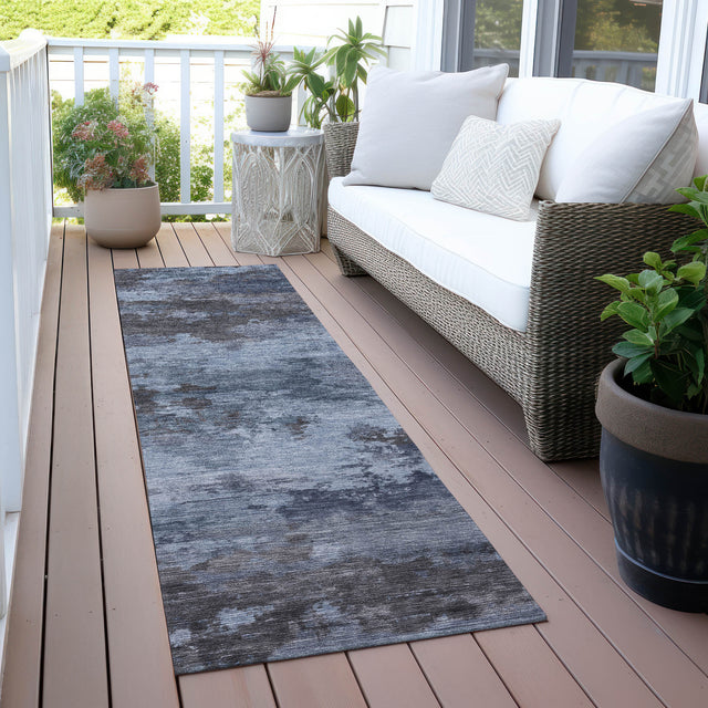 Addison Chantille ACN2075 Abstract Machine Made Transitional Blue Rug