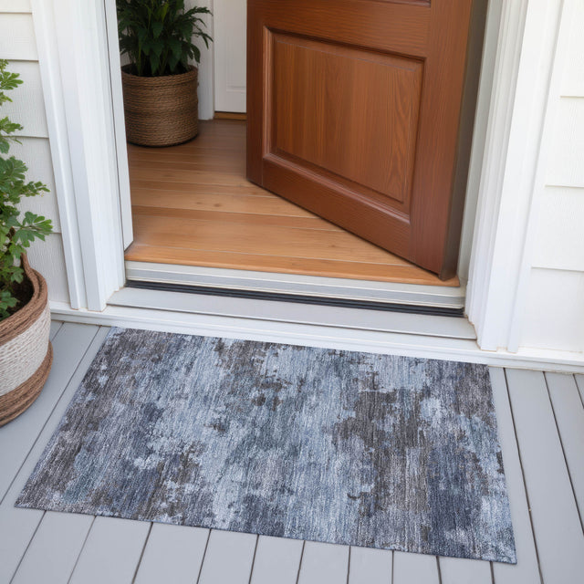 Addison Chantille ACN2075 Abstract Machine Made Transitional Blue Rug