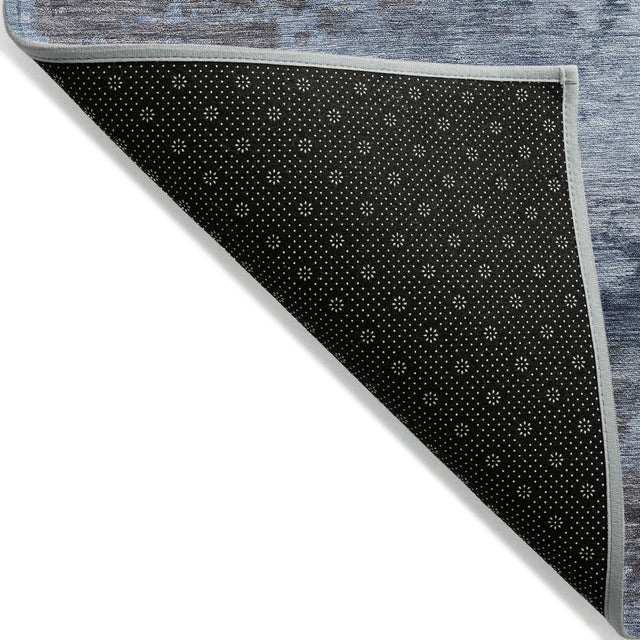 Addison Chantille ACN2075 Abstract Machine Made Transitional Blue Rug