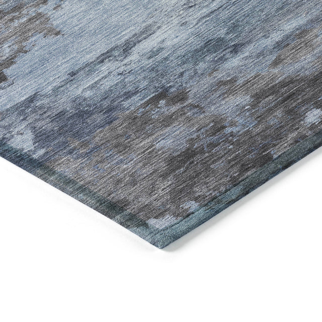 Addison Chantille ACN2075 Abstract Machine Made Transitional Blue Rug