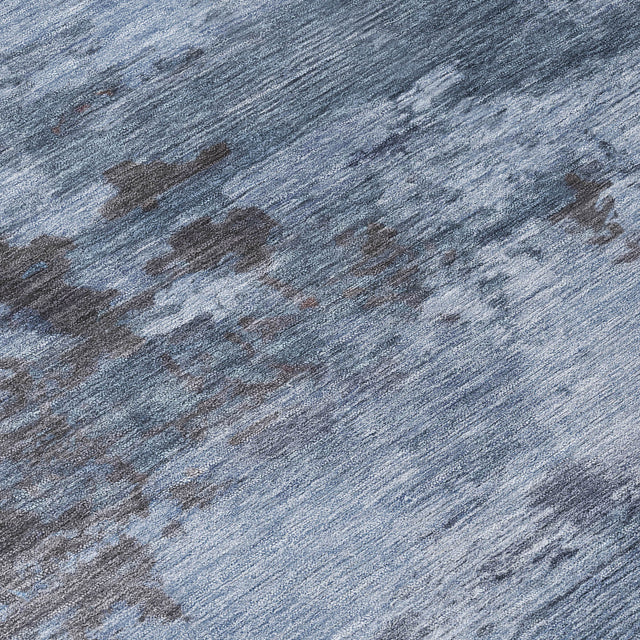 Addison Chantille ACN2075 Abstract Machine Made Transitional Blue Rug
