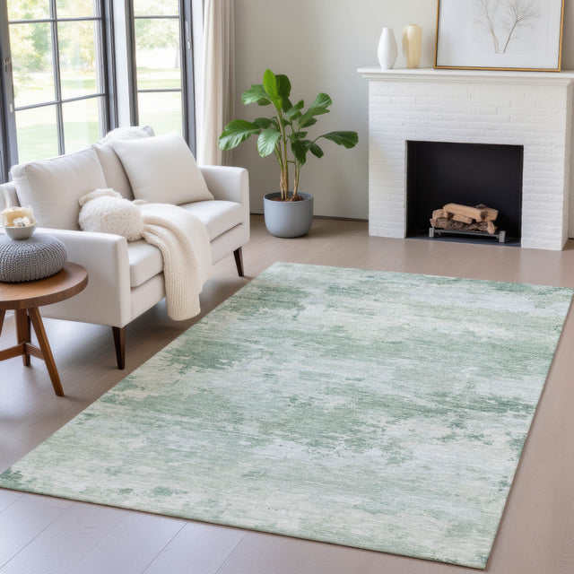 Addison Chantille ACN2075 Abstract Machine Made Transitional Mint Rug