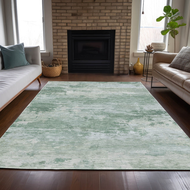 Addison Chantille ACN2075 Abstract Machine Made Transitional Mint Rug