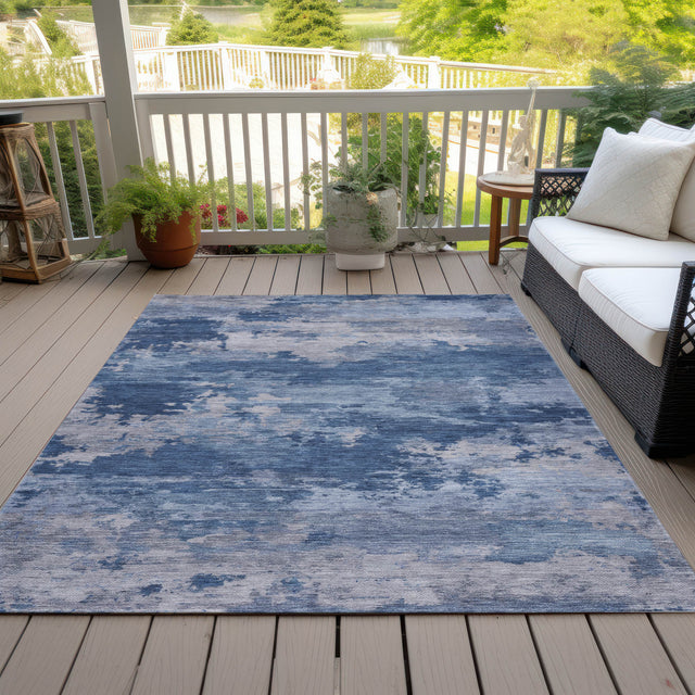 Addison Chantille ACN2075 Abstract Machine Made Transitional Navy Rug